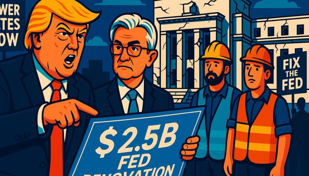 Trump confronts Powell over Federal Reserve renovation costs and interest rate policy during headquarters visit