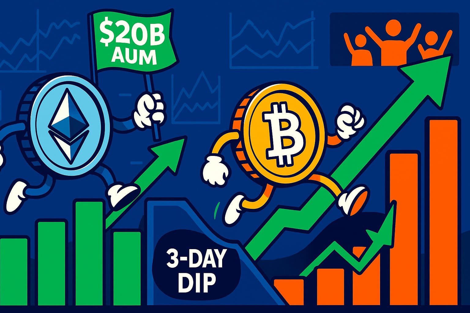 Ethereum ETFs reach $20B milestone as Bitcoin ETFs recover with $227M inflow after 3-day decline