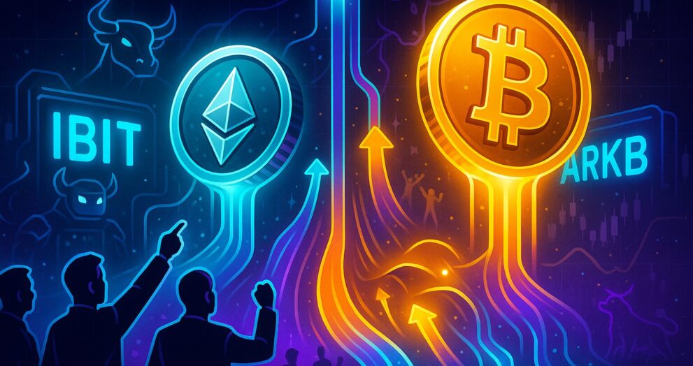 Bitcoin ETFs gain $179M as Ether ETFs extend six-day inflow streak, led by IBIT and ARKB.
