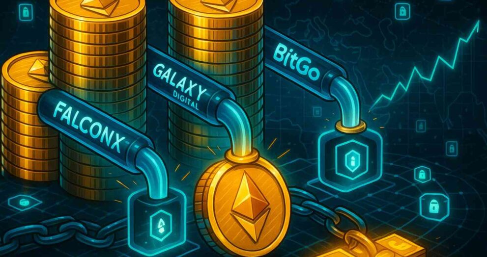 Mystery institution accumulates large ETH holdings via fresh wallets from FalconX, Galaxy Digital, and BitGo OTC flows.