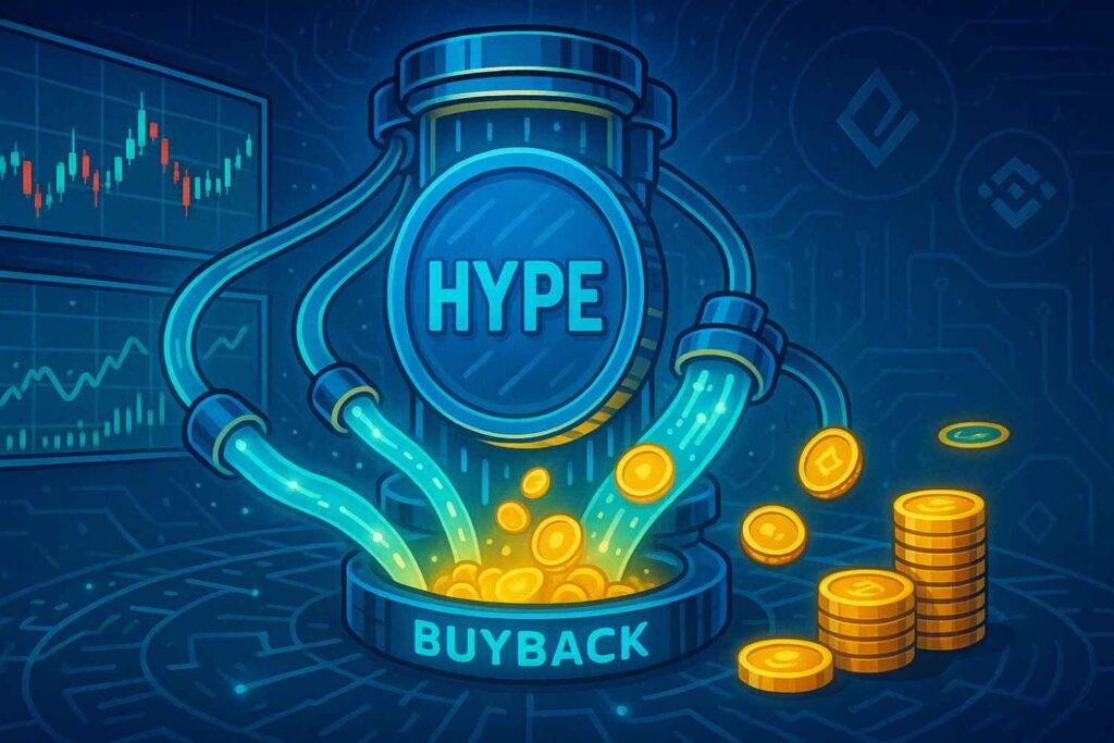 Hyperliquid generates $97.7M in fees with 97% used for $HYPE token buybacks, driving value and market dominance.