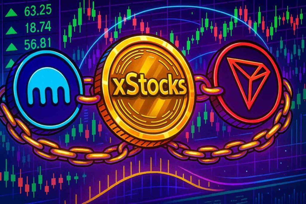 Kraken and Tron integrate tokenized equities with xStocks in a multi-chain expansion.