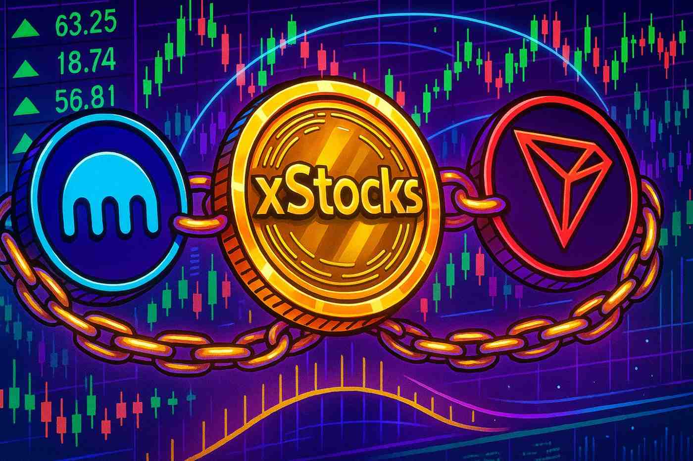 Kraken and Tron integrate tokenized equities with xStocks in a multi-chain expansion.