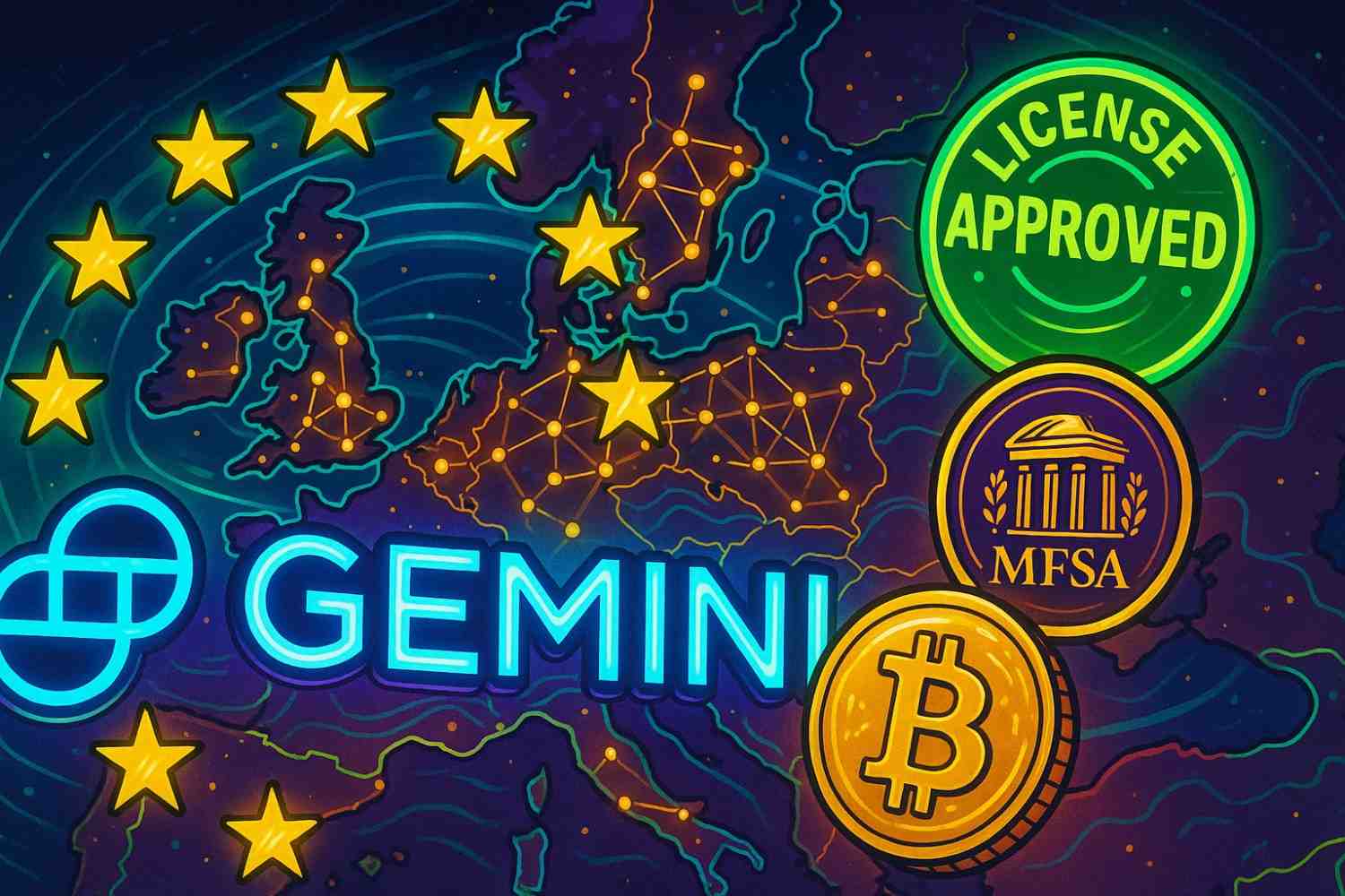 Gemini secures MiCA license from Malta to expand across Europe.