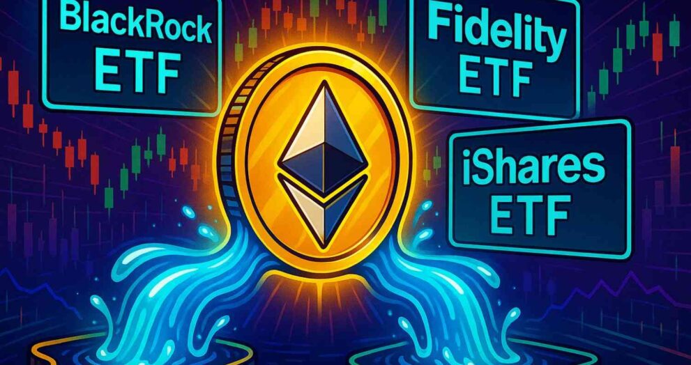Ethereum ETFs record $287.6M inflows led by BlackRock and Fidelity.
