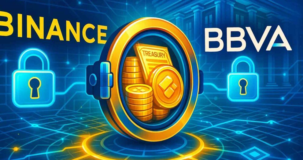 Binance partners with BBVA to store traders’ crypto assets in bank custody for added security.