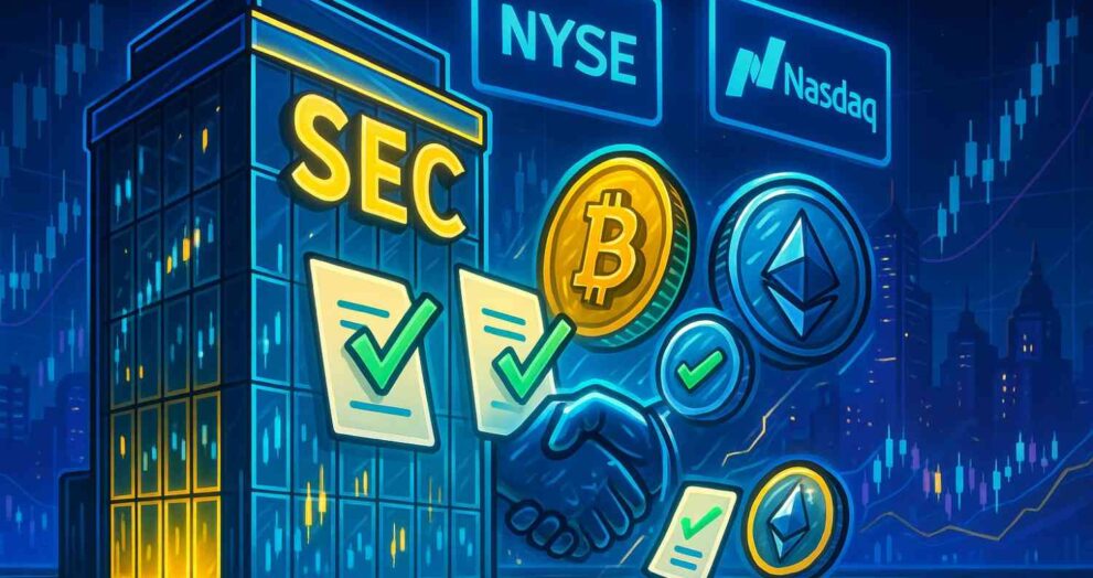 The SEC approved generic listing rules for spot commodity ETFs, allowing faster, rules-based approval of Bitcoin, Ethereum, and altcoin funds.
