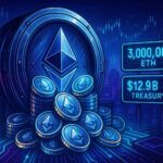Illustration of BitMine’s Ethereum vault symbolizing its $12.9B crypto treasury milestone.